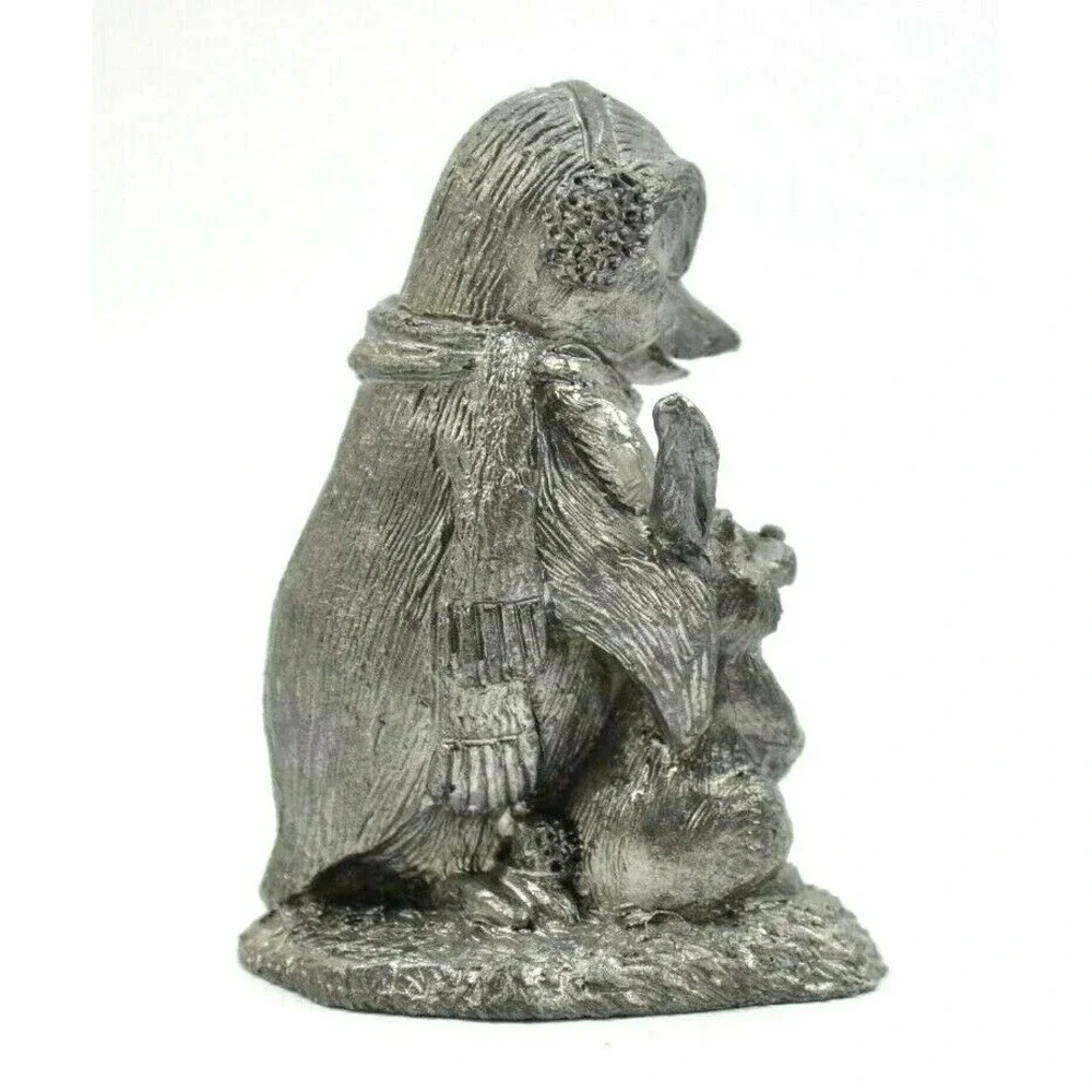 Michael‎ Ricker Pewter Penguin Rabbit Anthropomorphic Figure 1990 Signed #404